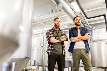 Image showing men at craft brewery or beer plant