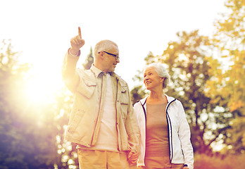 Image showing senior couple in park