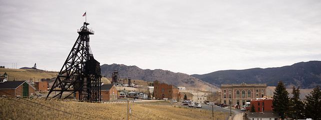 Image showing Butte Montana Downtown City Skyline Mine Shaft Courthouse