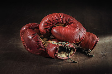 Image showing Old Boxing Gloves