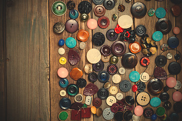 Image showing scattering of vintage stylish buttons