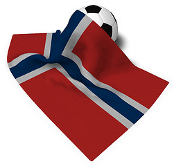 Image showing soccer ball and flag of norway - 3d rendering