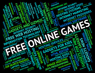 Image showing Free Online Games Indicates With Our Compliments And Web