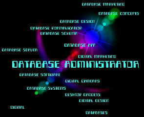 Image showing Database Administrator Represents Administrates Computer And Adm