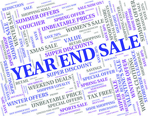 Image showing Year End Sale Represents Retail Clearance And Discount