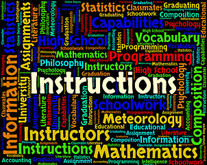 Image showing Instructions Word Means Reference Manual And Booklet