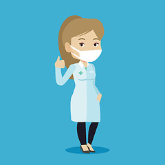 Image showing Doctor giving thumbs up vector illustration.