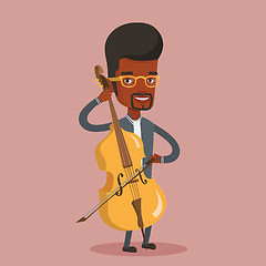 Image showing Man playing cello vector illustration.