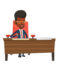 Image showing Signing of business contract vector illustration.