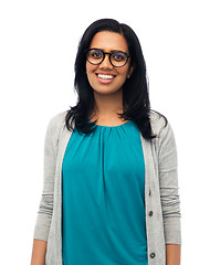 Image showing happy smiling young indian woman in glasses