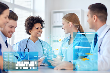 Image showing group of happy doctors meeting at hospital office