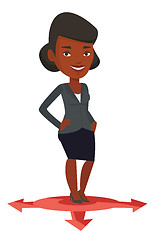 Image showing Woman choosing career way vector illustration.