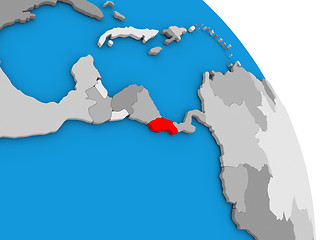 Image showing Costa Rica on globe