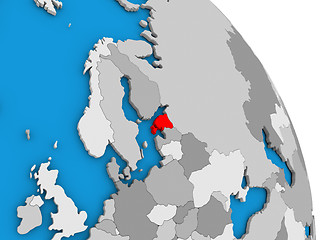 Image showing Estonia on globe