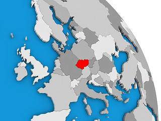 Image showing Czech republic on globe