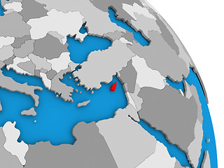 Image showing Cyprus on globe