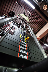 Image showing Weights in gym machine