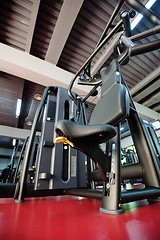 Image showing Modern gym interior with equipment