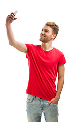 Image showing Making a  selfie