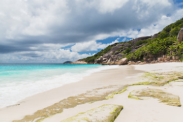 Image showing island beach in indian ocean on seychelles