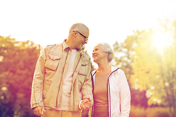 Image showing senior couple in park