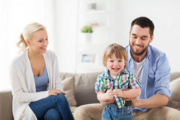 Image showing happy family at home