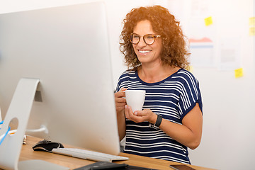 Image showing Coffee break at work