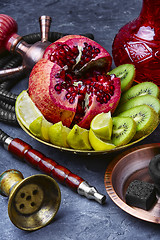 Image showing Hookah with taste of tropical fruits