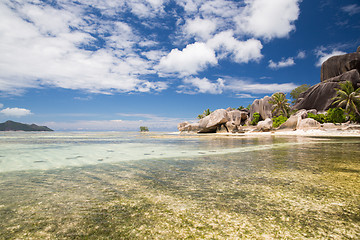 Image showing island beach in indian ocean on seychelles