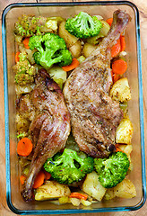 Image showing Oven-Baked Duck Legs