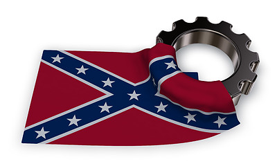 Image showing gear wheel and flag of the Confederate States of America - 3d rendering