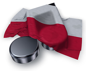 Image showing music note and polish flag - 3d rendering