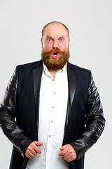 Image showing Screaming man with ginger beard