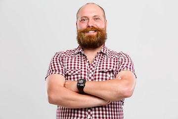 Image showing Happy man with beard, mustache