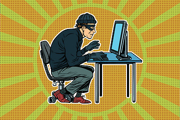 Image showing hacker sitting at the computer