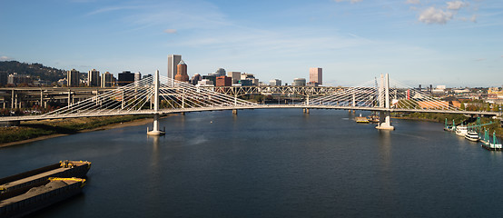 Image showing Tilikum Crossing Portland Oregon New Bridge Construction Willame