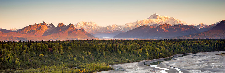 Image showing Denali Range Mt McKinley Alaska North America