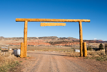 Image showing Ranch Entrance Gate Country Farm Marquee