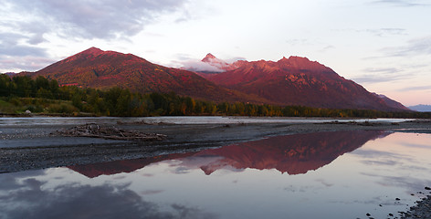 Image showing Lazy Mountain Matanuska-Susitna Borough Alaska United States Sun