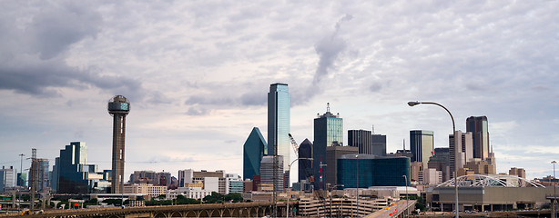 Image showing Panoramic View Dramatic Sky Dallas Texas North America