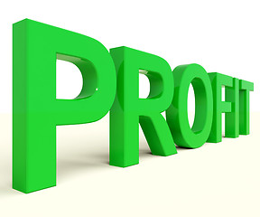 Image showing Profit Word Representing Market And Trade Earnings
