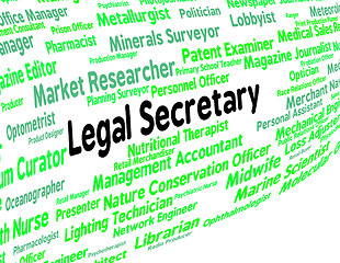 Image showing Legal Secretary Represents Clerical Assistant And Pa