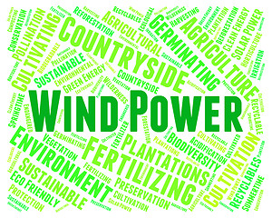 Image showing Wind Power Shows Renewable Resource And Electric