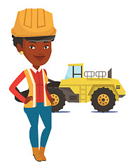 Image showing Adult confident miner vector illustration.