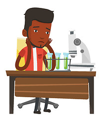 Image showing Student working at laboratory class.