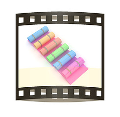 Image showing karemats. 3D illustration. The film strip