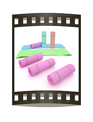 Image showing karemats. 3D illustration. The film strip