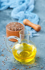 Image showing flax seed and oil