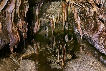 Image showing Limestone Cave with Water