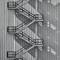 Image showing Industrial Exterior Staircase